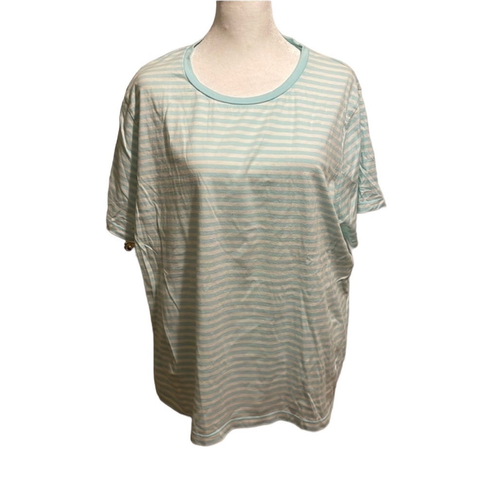 Talbots women’s striped cotton tee. Size 1X. EUC